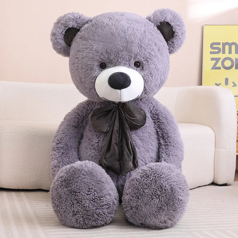 Asher the Bear – Oversized Grey Plush Teddy Bear with Bow Tie