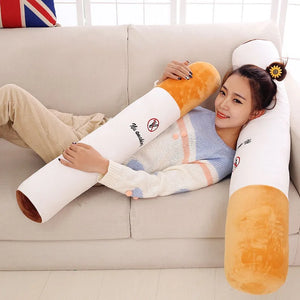 Puff No More – Oversized Plush Cigarette Pillow with Anti-Smoking Design